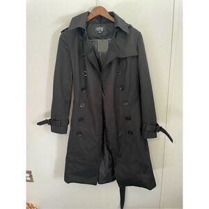 BGSD Women Chloe Waterproof Classic Hooded Long Trench Coat Women’s S NWT